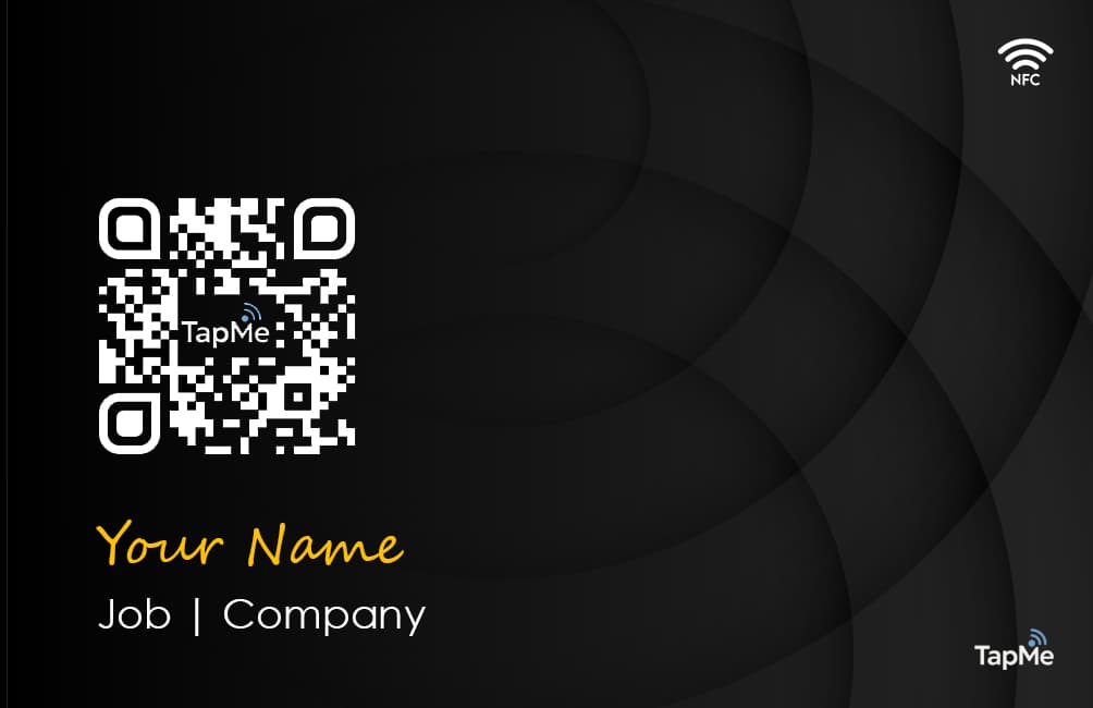 TapMe NFC Business Card — Front